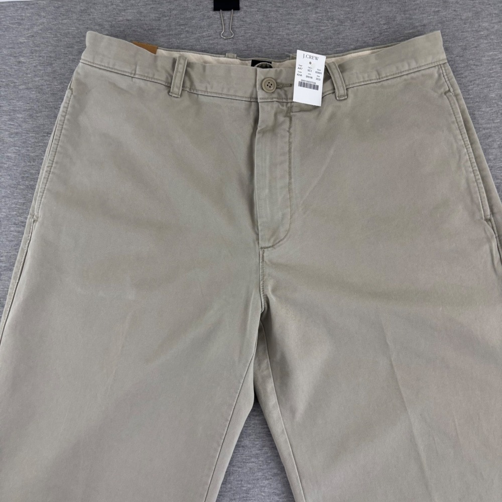 J.Crew Broken-In Chino Pants Mens 35x32 Khaki Tan Cotton Straight Leg NEW - Picture 2 of 10
